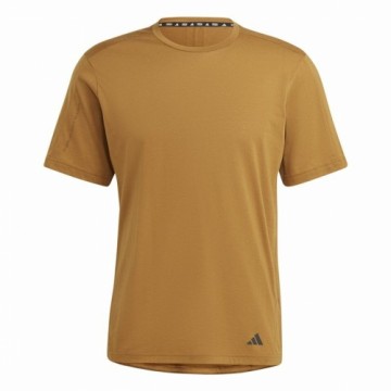 Vīriešu Krekls ar Īsām Piedurknēm Adidas Yoga Base Brūns