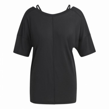 Sieviešu Krekls ar Īsām Piedurknēm Adidas Studio Oversized Melns