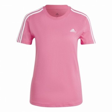 Sieviešu Krekls ar Īsām Piedurknēm Adidas 3 stripes Rozā