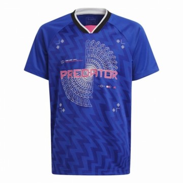 Children's Short Sleeved Football Shirt Adidas Predator Blue