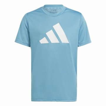 Child's Short Sleeve T-Shirt Adidas Training Essentials Light Blue