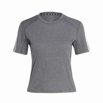 Sieviešu Krekls ar Īsām Piedurknēm Adidas 3 stripes Essentials Gaiši pelēks