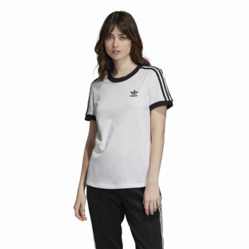 Sieviešu Krekls ar Īsām Piedurknēm Adidas 3 stripes Balts