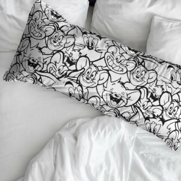 Pillowcase Tom & Jerry White Black Multicolour 45 x 110 cm 100% cotton