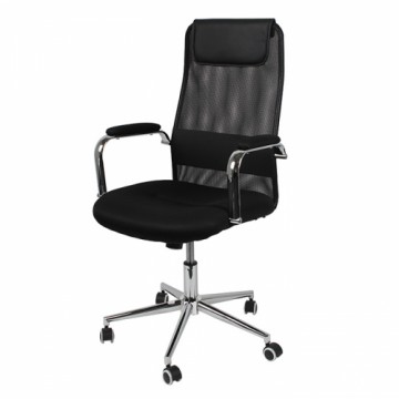 Biroja krēsls COLORADO 63x56xH105-115cm melns/hroma