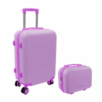 Ordinett Набор чемоданов 2 шт 43 л (36x23x56 см) + 15 л (24x17x33 см) розовый