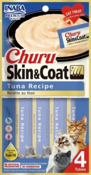 INABA Churu Skin&Coat Tuna recipe - cat treats - 4x14 g