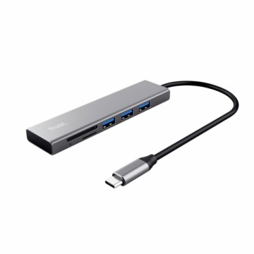 USB-разветвитель Trust 24191 Серебристый (1 штук)