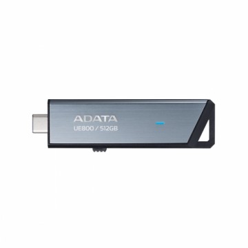 USB Zibatmiņa Adata AELI-UE800-512G-CSG 512 GB Melns Tērauds