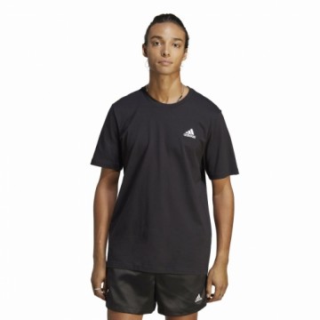 Vīriešu Krekls ar Īsām Piedurknēm Adidas XL Melns