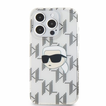 Karl Lagerfeld IML Electroplated Karl Head Case for iPhone 15 Pro Transparent