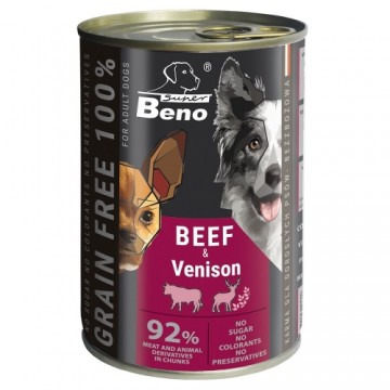 Certech SUPER BENO Beef with venison - wet dog food - 415g