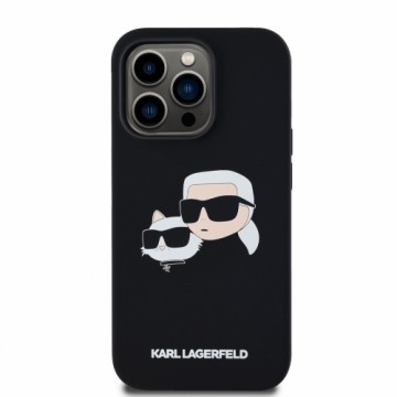 Karl Lagerfeld Liquid Silicone Double Heads MagSafe Case for iPhone 14 Pro Black