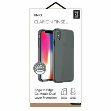 UNIQ etui Clarion Tinsel iPhone Xs Max czarny|vapour smoke
