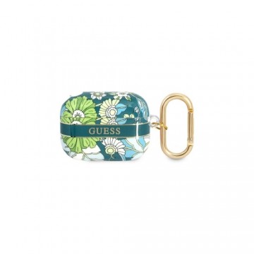 Guess case for Airpods Pro GUAPHHFLN green Flower