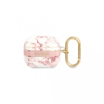 Guess case for Airpods 3 GUA3HCHMAP pink Marble