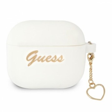 Guess case for Airpods 3 GUA3LSCHSH white Silicone Heart Charm