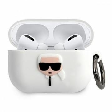KLACAPSILGLWH Karl Lagerfeld Karl Head Silicone Case for Airpods Pro White