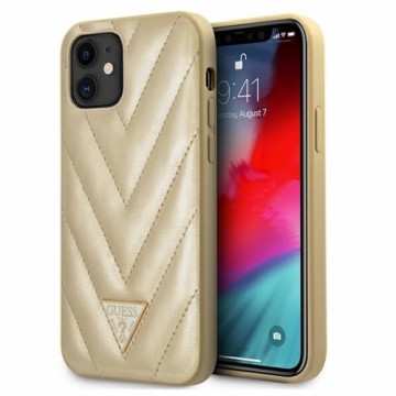 GUHCP12SPUVQTMLBE Guess V Quilted Cover for iPhone 12 mini 5.4 Gold