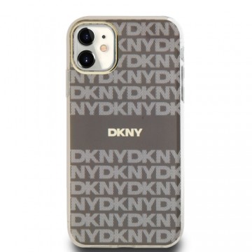 DKNY PC|TPU Repeat Pattern Tonal Stripe Magsafe Case for iPhone 11 Beige