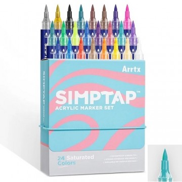 Acrylic Marker Pens ARRTX Simptap, 24 Colours