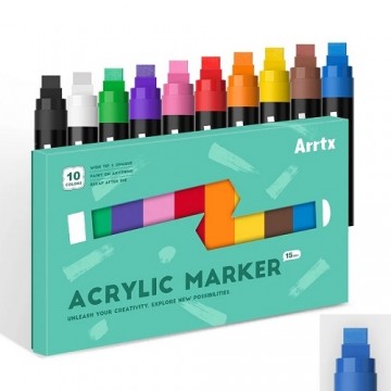 Acrylic Marker Pens ARRTX Jumbo, 10 Colours