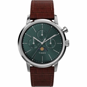 Vīriešu Pulkstenis Timex MARLIN MOONPHASE Zaļš (Ø 40 mm)