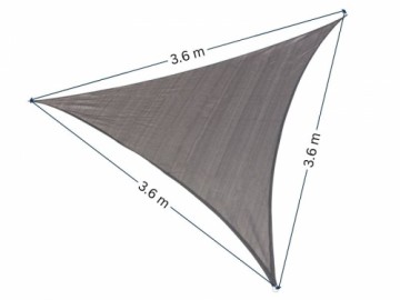 Навес от солнца треугольный 3.6x3.6x3.6 м