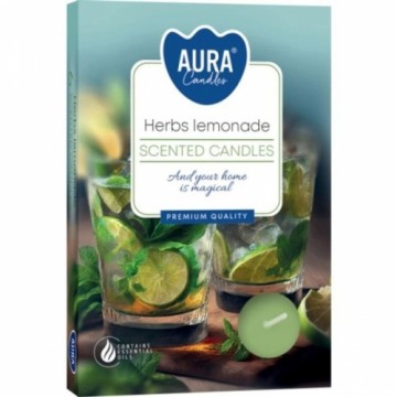 Tējas sveces arom. Aura Herbs lemonade 6gab. 3-4h