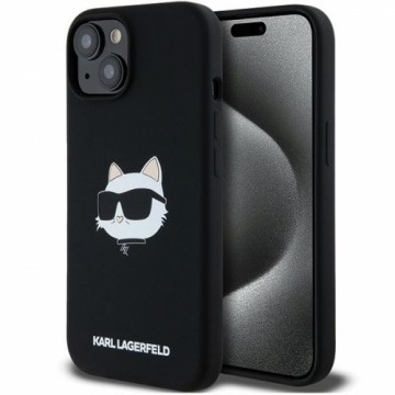 Karl Lagerfeld KLHMP15SSCHPPLK iPhone 15 | 14 | 13 6.1" czarny|black hardcase Silicone Choupette Head MagSafe