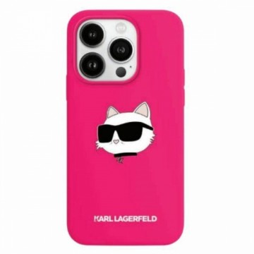 Karl Lagerfeld KLHMP15LSCHPPLF iPhone 15 Pro 6.1" różowy|fuschia hardcase Silicone Choupette Head MagSafe