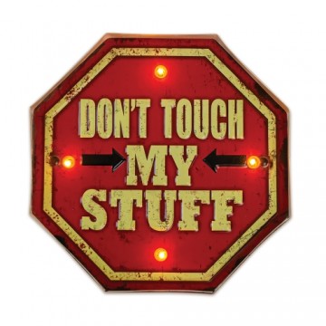 RETRO Metal Sign LED Don't Touch Forever Light