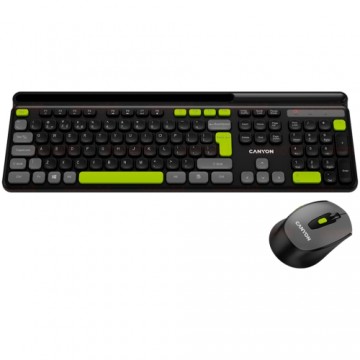 CANYON set HSET-W5 Keyboard+Mouse AAA+AA Wireless Black