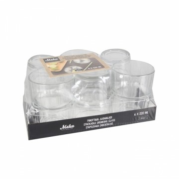 Glāzes Maku Tumbler Stackable 220ml 6gab