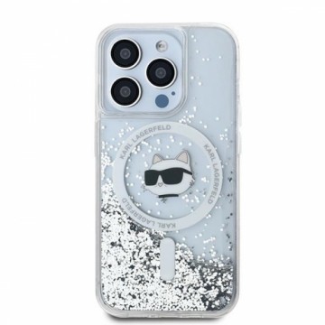 Karl Lagerfeld KLHMP14XLGCHSGH iPhone 14 Pro Max 6.7" hardcase transparent Liquid Glitter Choupette Head Magsafe