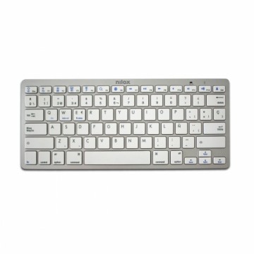 Bluetooth-клавиатура Nilox NXKB01S Белый Испанская Qwerty