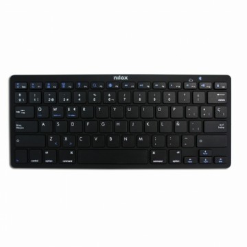 Keyboard Nilox Teclado Bluetooth Negro Black Spanish Qwerty