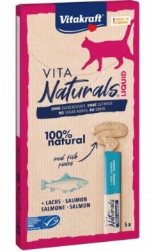 VITAKRAFT Vita Naturals Liquid Salmon - cat treats - 5 x 15g