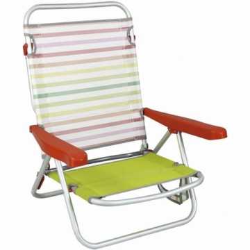 Bigbuy Outdoor Складной стул с подголовником 80 x 65 x 45 cm Многопозиционная В полоску