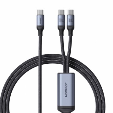 2 in 1 cable Joyroom speedy series SA21-1T2 USB-C - USB-C | USB-C 1.5m black