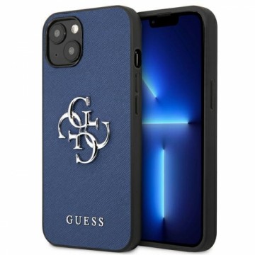 Guess GUHCP13SSA4GSBL iPhone 13 mini 5,4" niebieski|blue hardcase Saffiano 4G Metal Logo