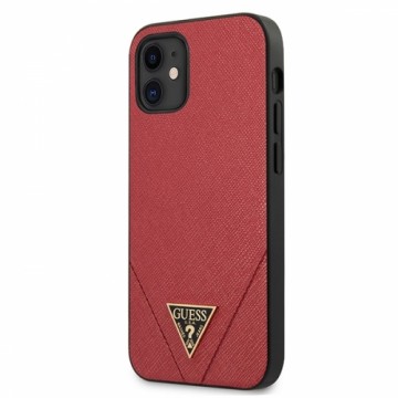 Guess GUHCP12SVSATMLRE iPhone 12 mini 5,4" czerwony|red hardcase Saffiano