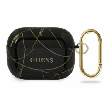 Guess GUACAPTPUCHBK AirPods Pro cover czarny|black Gold Chain Collection