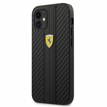 Ferrari FESNECHCP12SBK iPhone 12 mini 5,4" czarny|black hardcase On Track PU Carbon