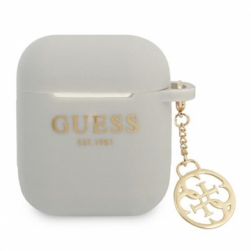 Guess 4G Charms Silicone Case for Airpods 1|2 Grey