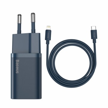 Baseus TZCCSUP-B03 tīkla lādētājs USB-C | 20W | 3A + USB-C -> Lightning datu un uzlādes vads zils