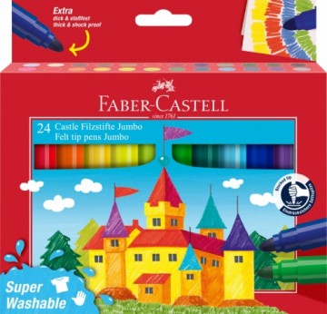 Flomasteri Faber-Castell Castle Jumbo 24 krāsas