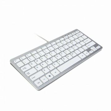 Bigbuy Tech Klaviatūra ZE44 Qwerty US Balts (Atjaunots A)