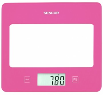 Kitchen scale with large LCD screen, Sencor SKS5038RS, pink