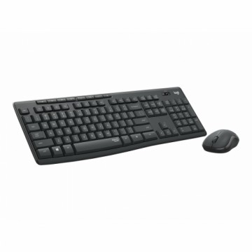 Клавиатура Logitech MK295 Чёрный Серый Сталь немецкий QWERTZ